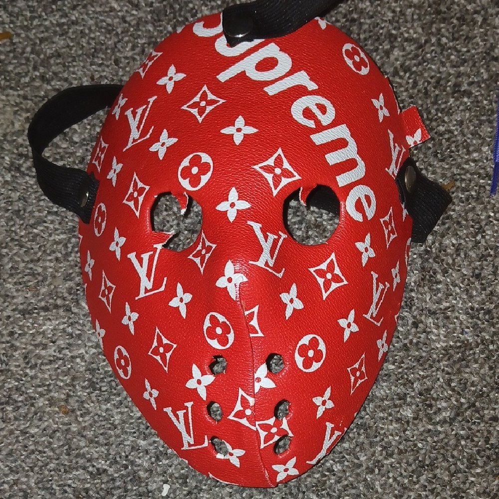 Supreme Red Patterned Face Mask